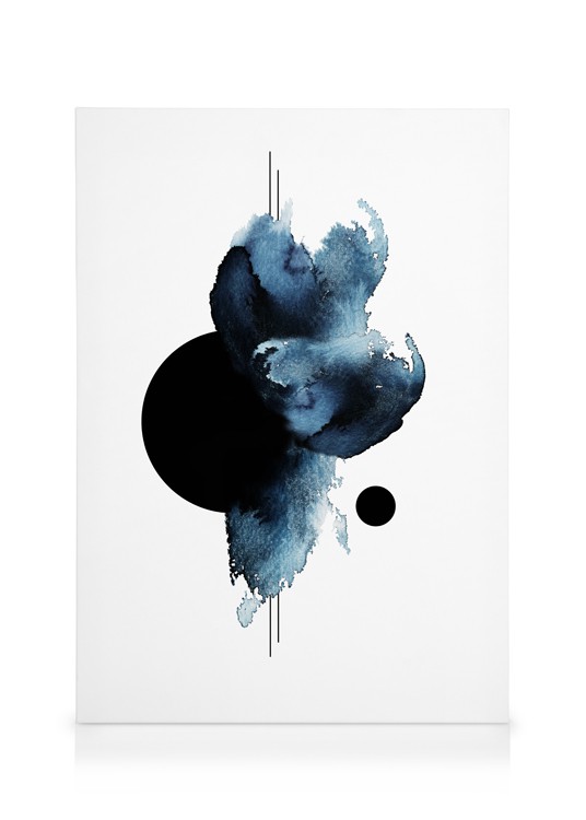 Aquarelle Shape Canvas - Blue shapes - desenio.co.uk