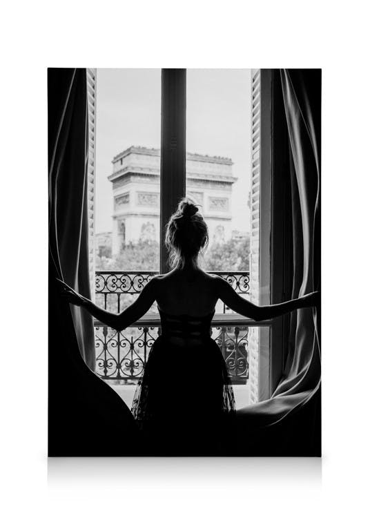 Canvas Prints Girl In Window Canvas (50x70 cm)