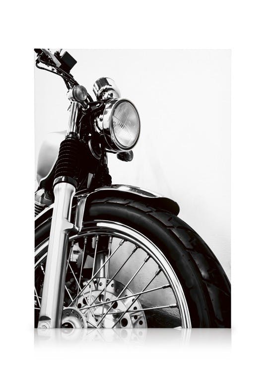Canvas Schilderijen Motorbike, Canvas (50x70 cm - Fotolijst Eiken)
