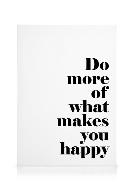 Canvas Prints Makes You Happy Canvas print (50x70 cm - Black Frame)