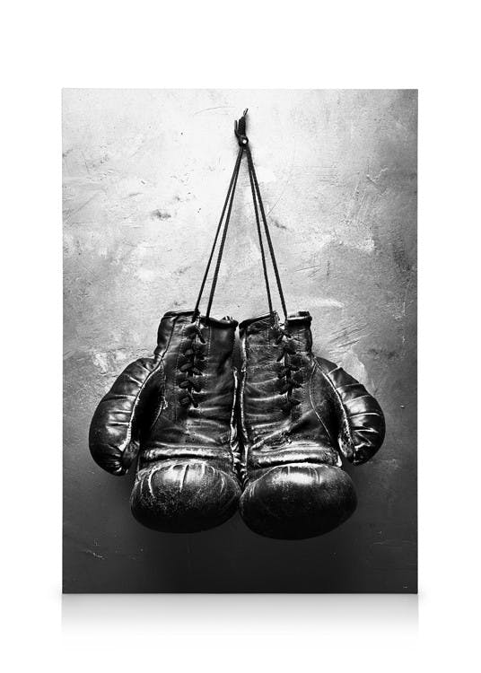 Canvas Schilderijen Boxer, Canvass (30x40 cm - Fotolijst Zwart)