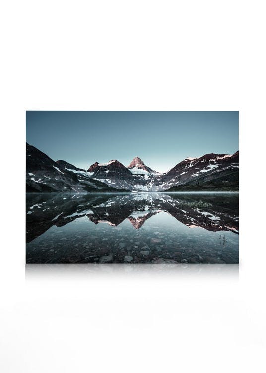 Obrazy na płótnie Mountain Reflection, Obraz na płótnie (30x40 cm - Czarna ramka)