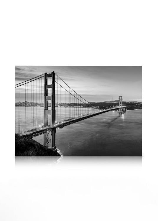 Canvas Prints Golden Gate Bridge Canvas print (30x40 cm - Black Frame)