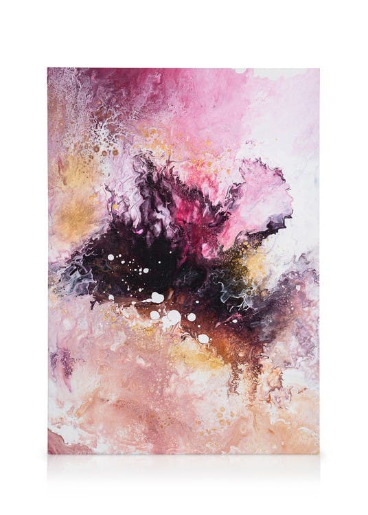 Canvas Prints Sofia Larsson - Pink Galaxy Canvas print (30x40 cm - Oak Frame)
