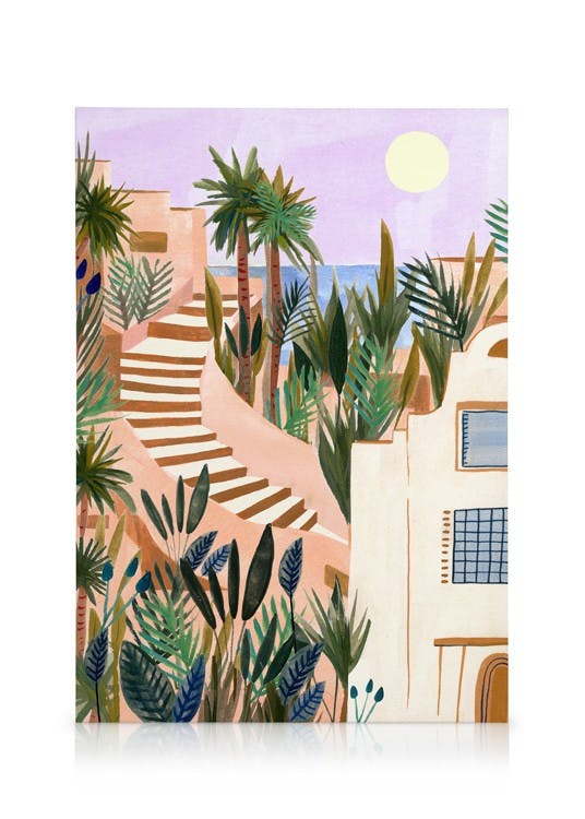 Laura Page - Tropical Print no2 tableau sur toile (50x70 cm) - Toiles