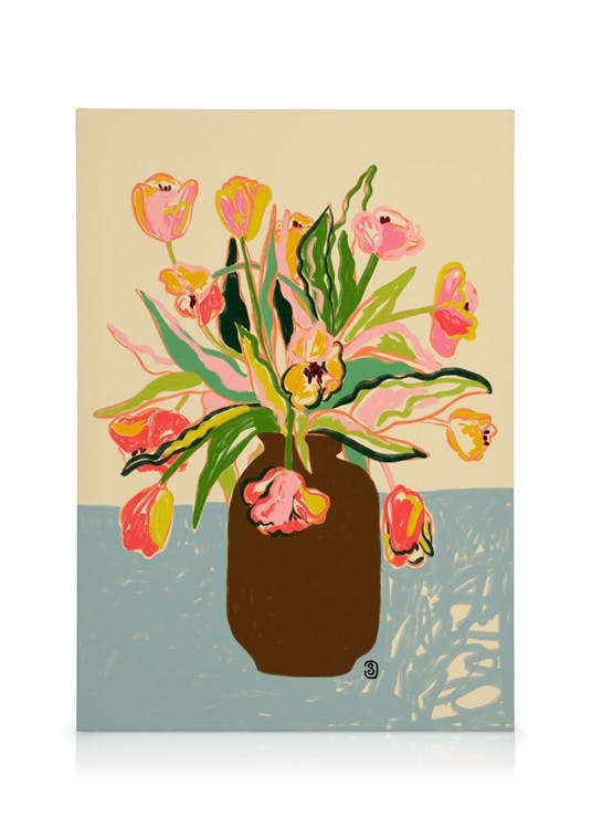 Obrazy na płótnie Sandra Poliakov - Tulip Vase Obraz na płótnie (30x40 cm)