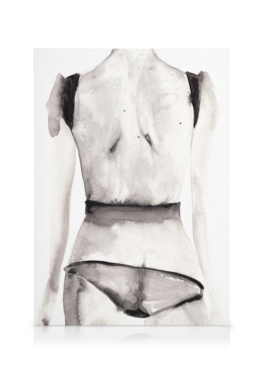 Canvas Schilderijen Victoria Verbaan - Watercolor Torso Canvas (50x70 cm)