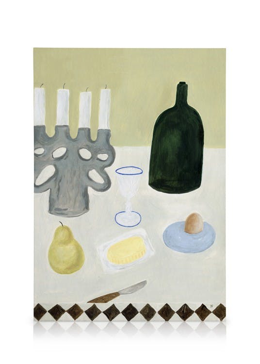 Canvas Prints Isabelle Vandeplassche - Petit-déjeuner Canvas print (30x40 cm - Black Frame)