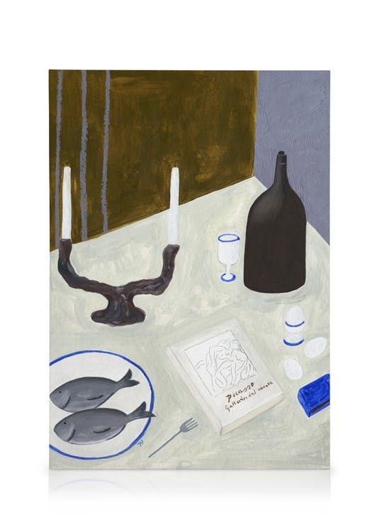Isabelle Vandeplassche - Still Life with Fish Toile (50x70 cm) - Toiles