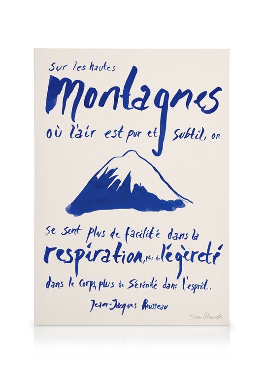 Canvas Prints Sissan Richardt - Les Montagnes Canvas print (50x70 cm - Oak Frame)