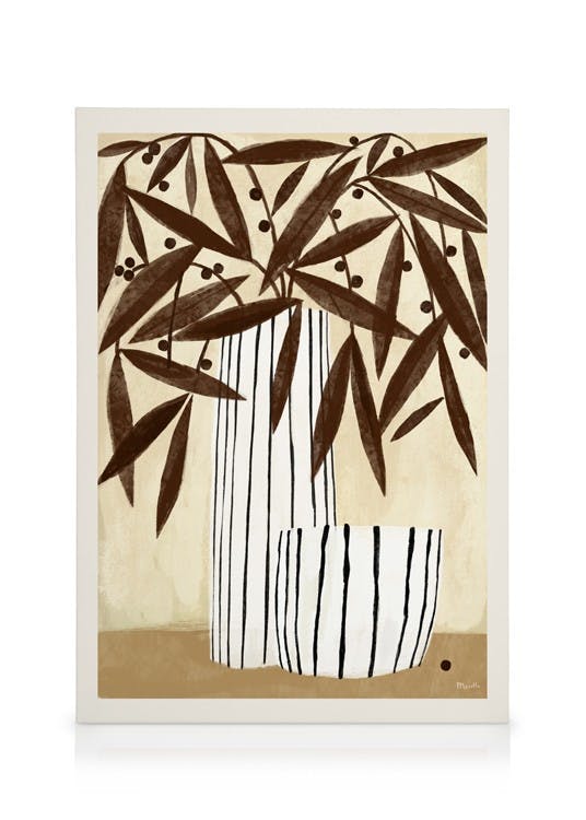 Canvas Prints Marco Marella - Dry Flowers Canvas print (30x40 cm - Black Frame)
