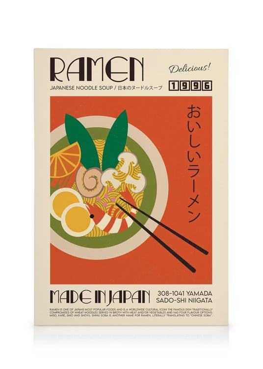 Canvastavlor We made something nice - The Ramen Canvastavla (50x70 cm - Svart ram)