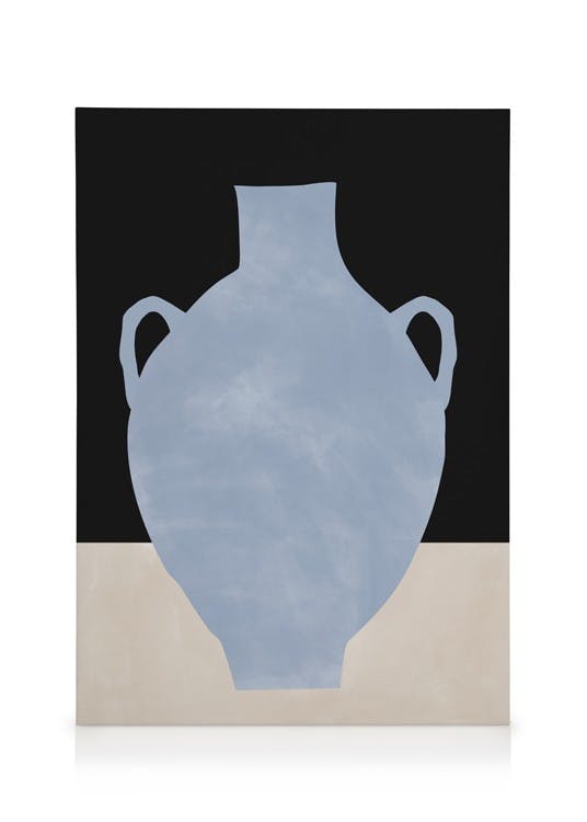 Canvas Prints The Print Republic - Blue Still Life Poster No1 Canvas print (30x40 cm - Black Frame)