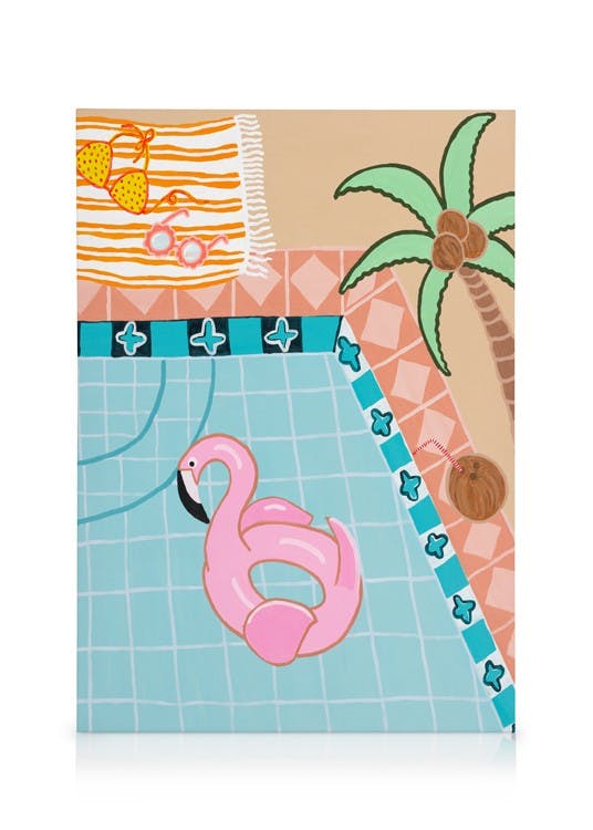 Britty Flynn - Palm Springs No2 Toile (30x40 cm - Cadre noir) - Toiles