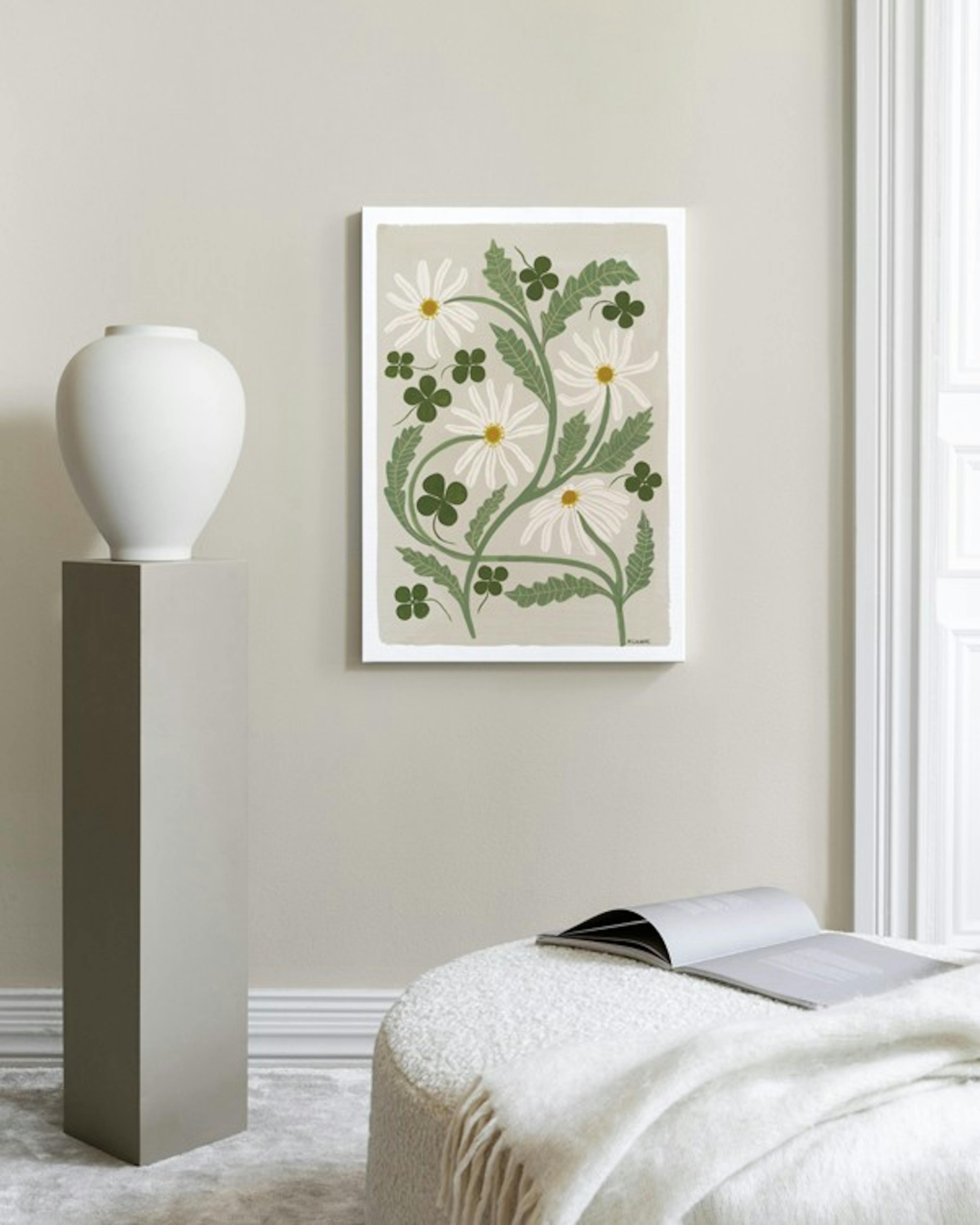 Megan Galante - Clover Floral Canvas print