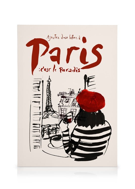 Sissan Richard - Paris, le Paradis Stampa su Tela (50x70 cm - Cornice in rovere)- Città