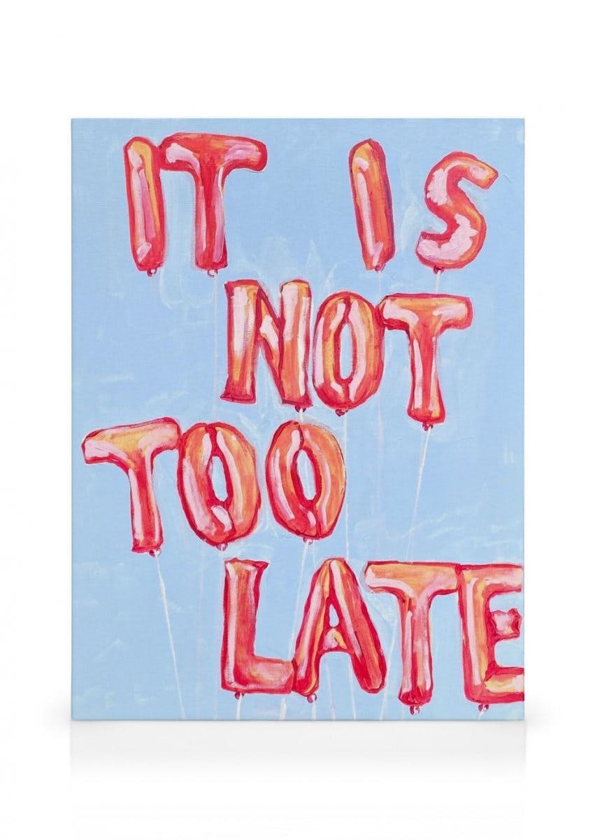Canvas Prints Lindsey Cherek - It is Not Too Late Canvas print (30x40 cm - Black Frame)
