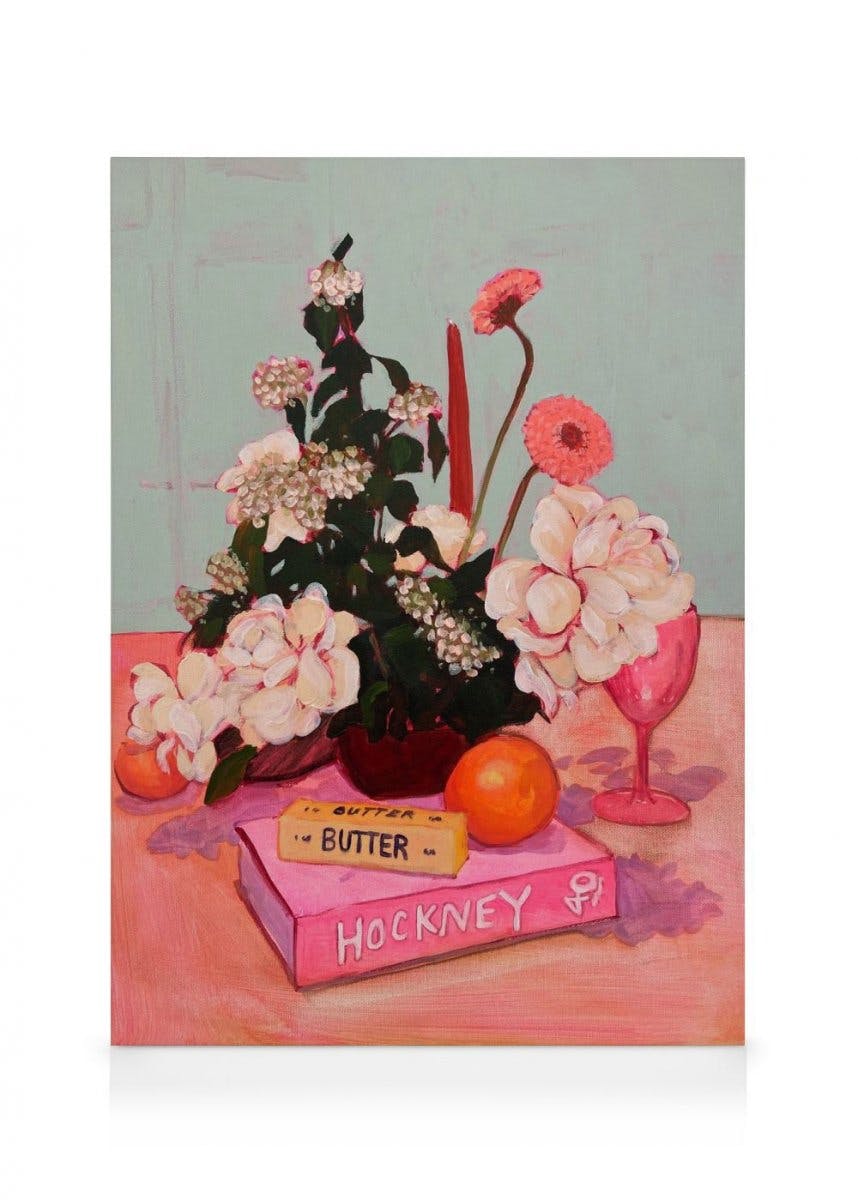 Canvas Prints Lindsey Cherek - Still Life with Hockney Book Canvas print (30x40 cm)