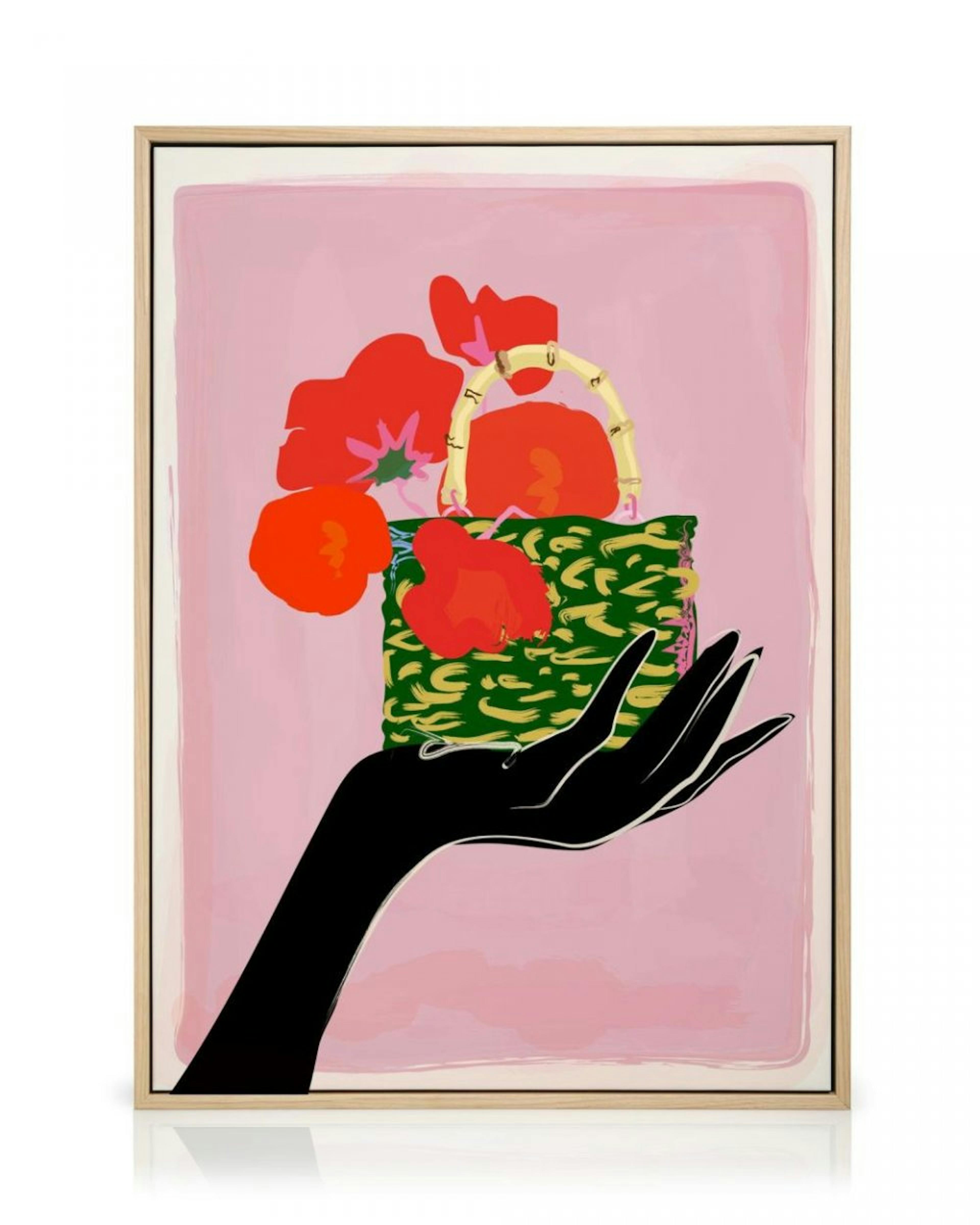 Rachel Joanis - Poppies in Handbag Obraz na plátně
