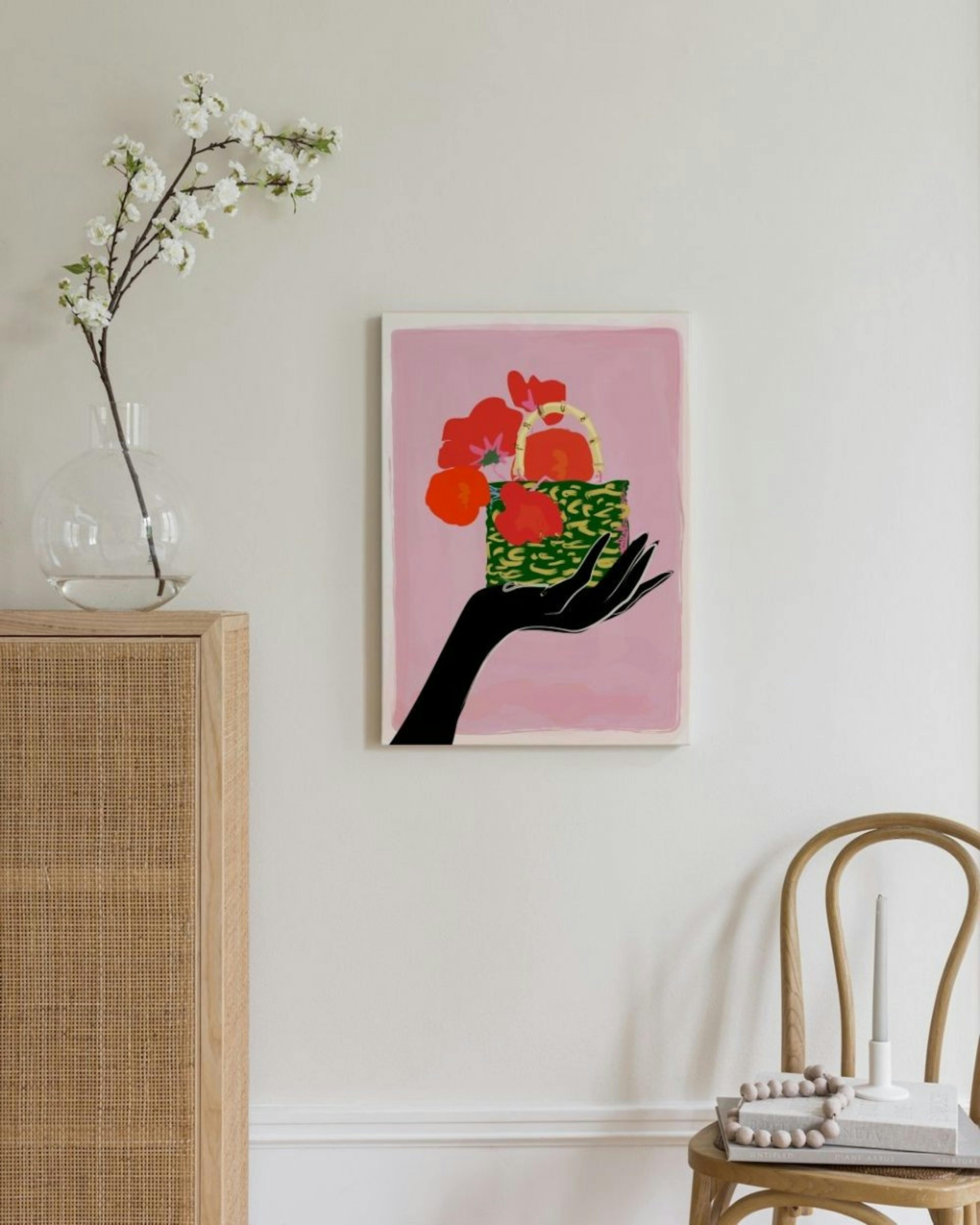 Rachel Joanis - Poppies in Handbag Canvas print