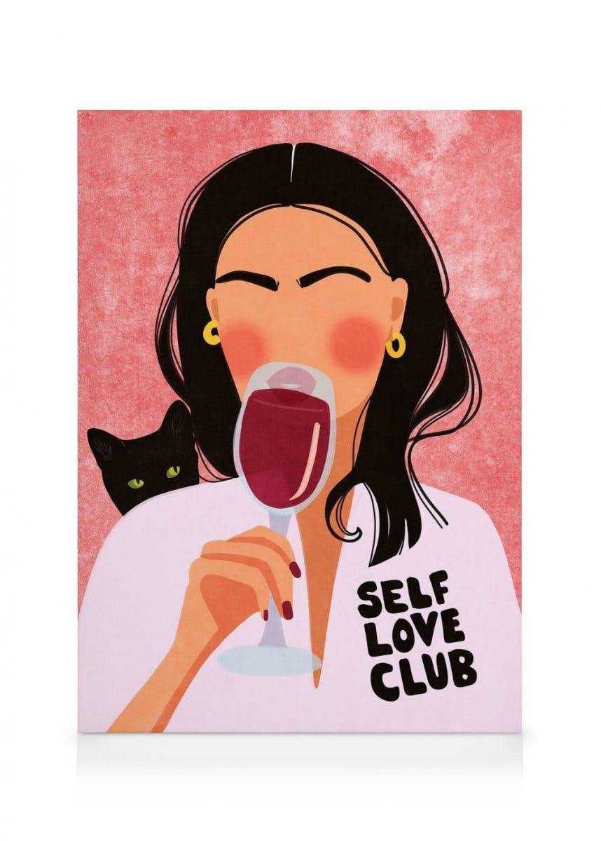 Canvas Prints Raissa Oltmanns - Self Love Club Canvas print (50x70 cm - Black Frame)