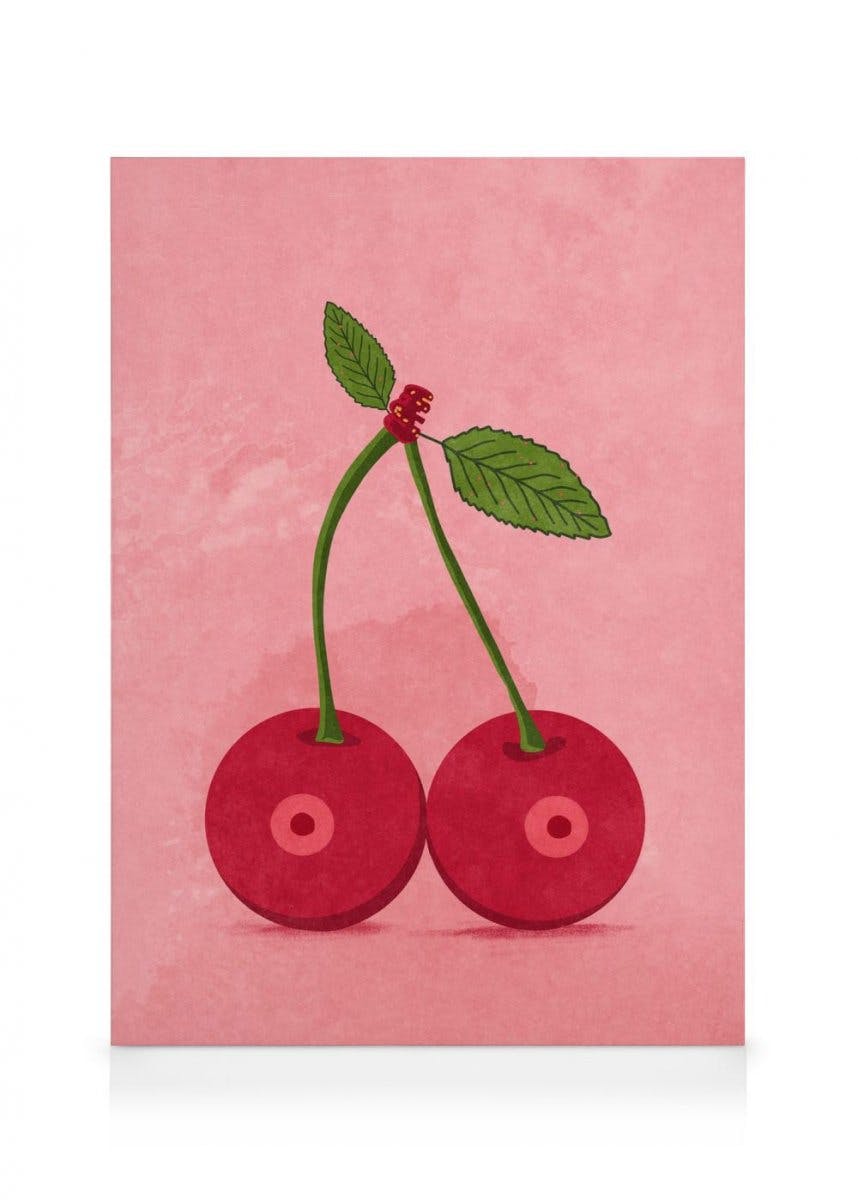 Canvas Prints Raissa Oltmanns - Cherry Boobs Canvas print (50x70 cm - Oak Frame)