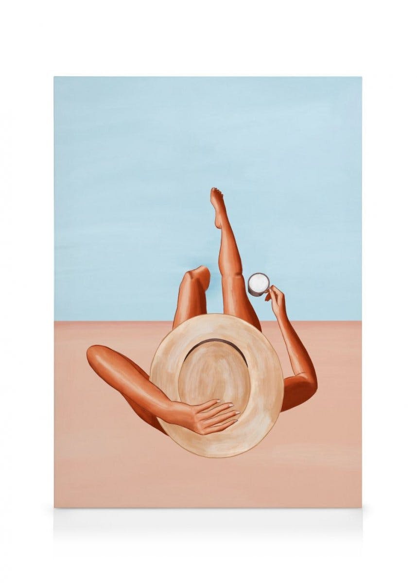 Canvastavlor Ivy Green - Woman at the Poolside Canvastavla (30x40 cm)