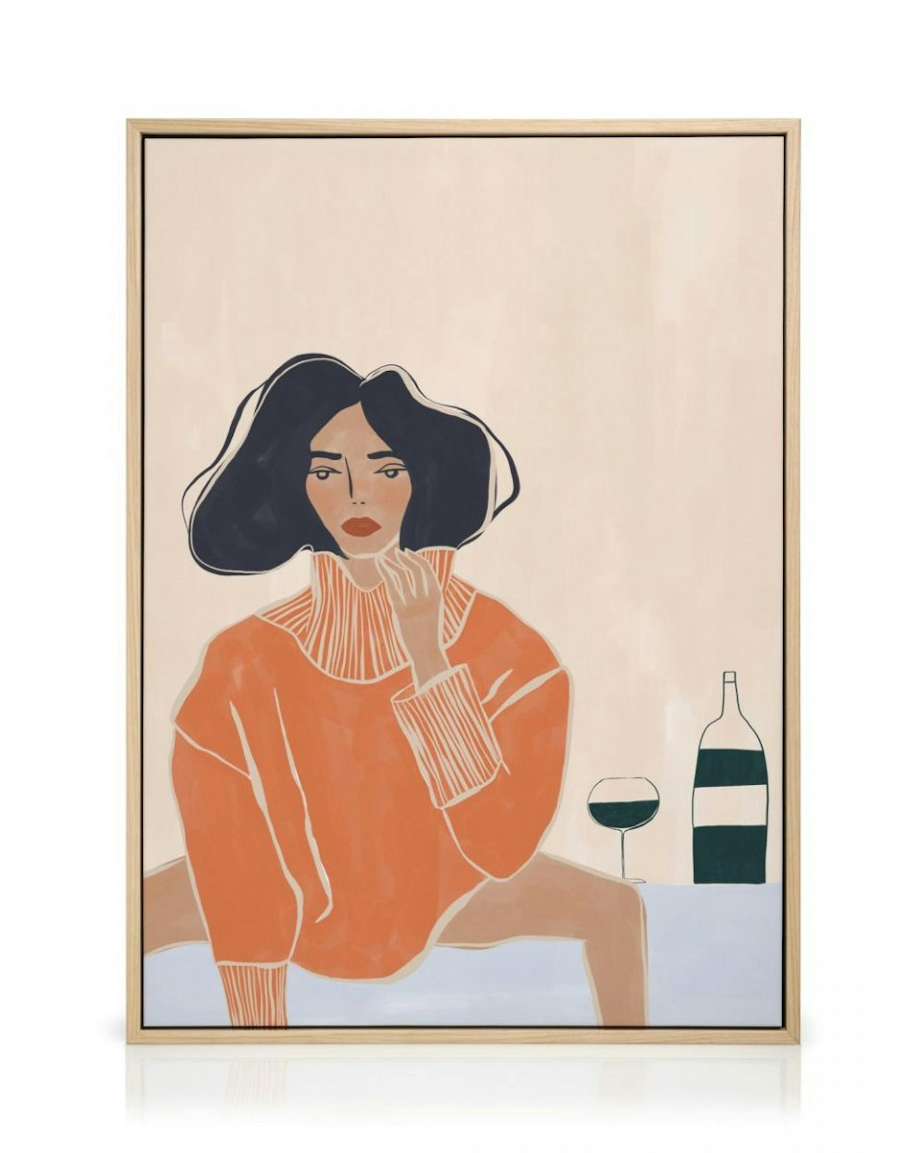 Ivy Green - Woman with Wine Canvas