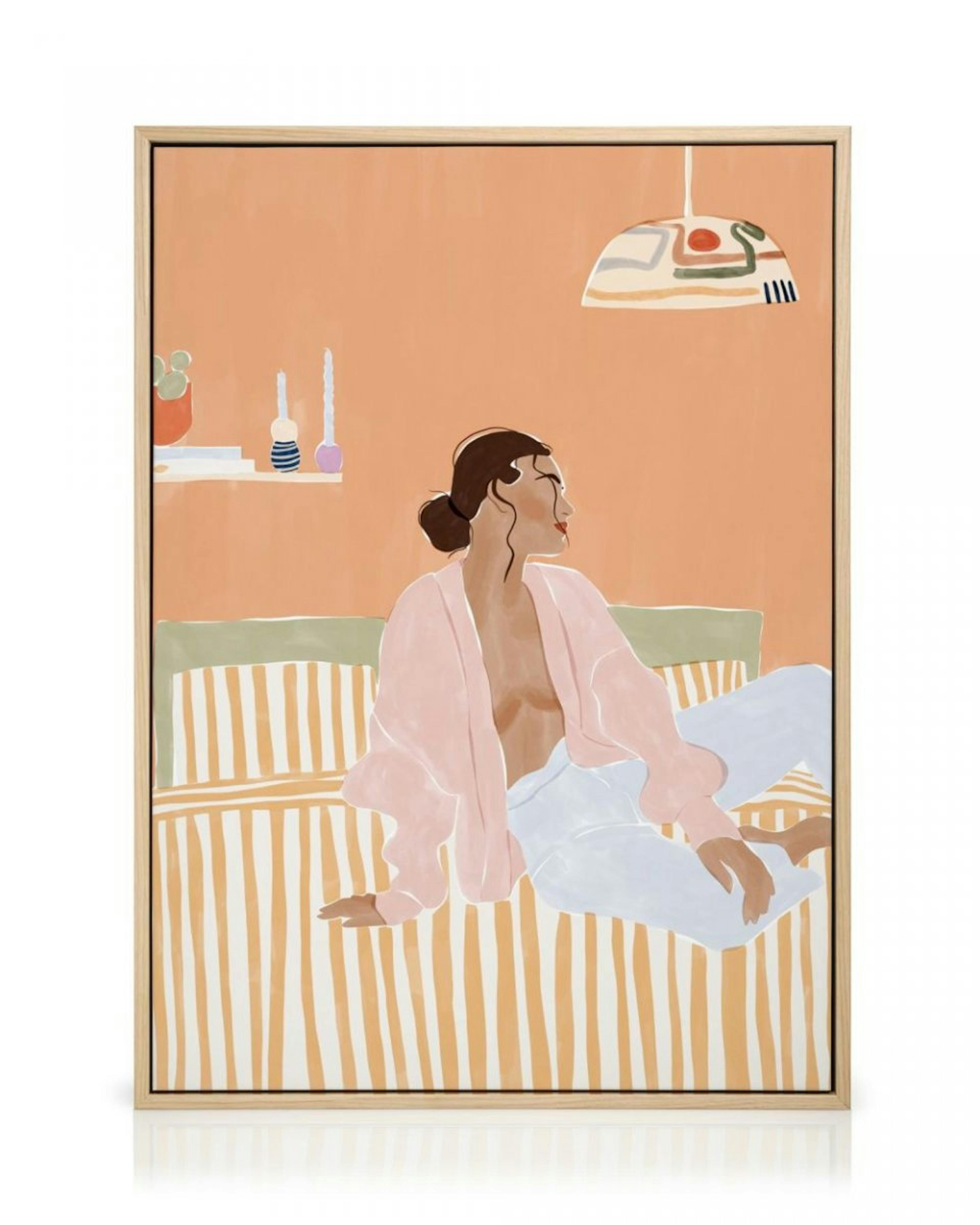 Ivy Green - Woman Lounging on the Bed Tela