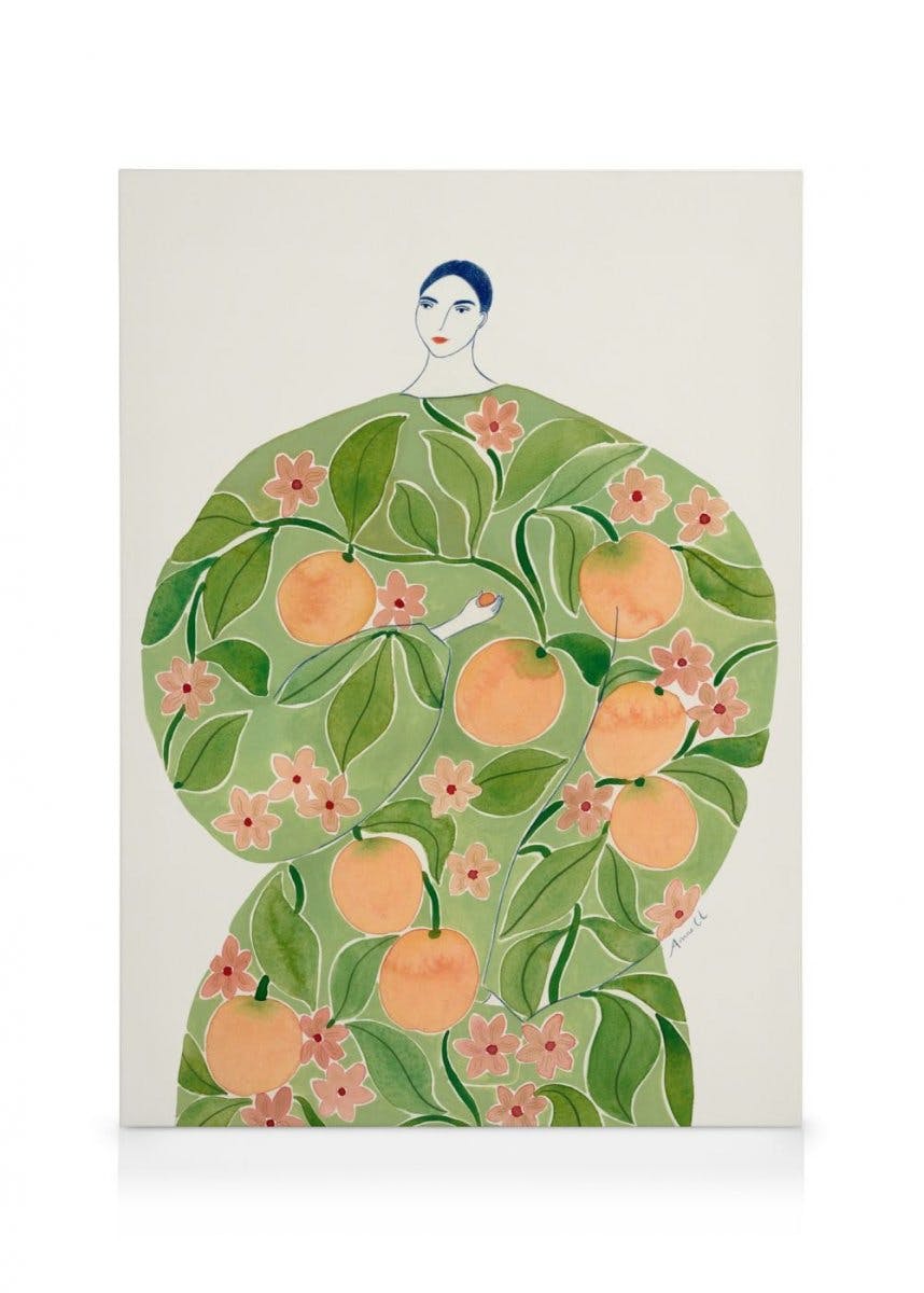 Canvas Schilderijen La Poire - Apricot Coat Canvas (30x40 cm)