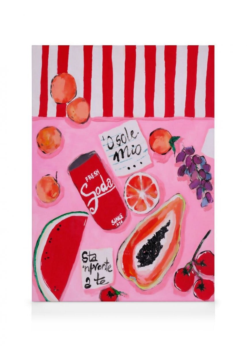 Canvas Prints Karolina Mila - Fresh Soda Canvas (30x40 cm - Black Frame)