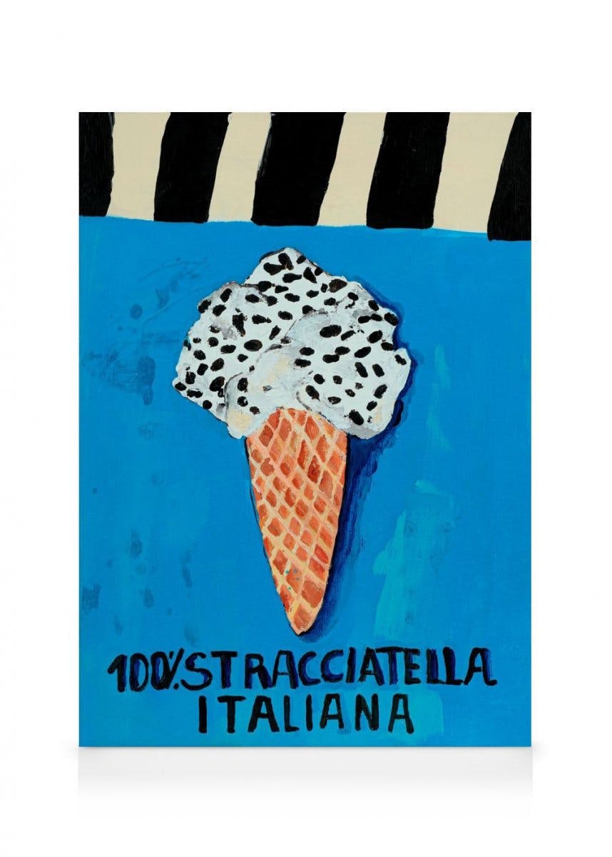 Canvastavlor Karolina Mila - Stracciatella Canvastavla (30x40 cm - Svart ram)