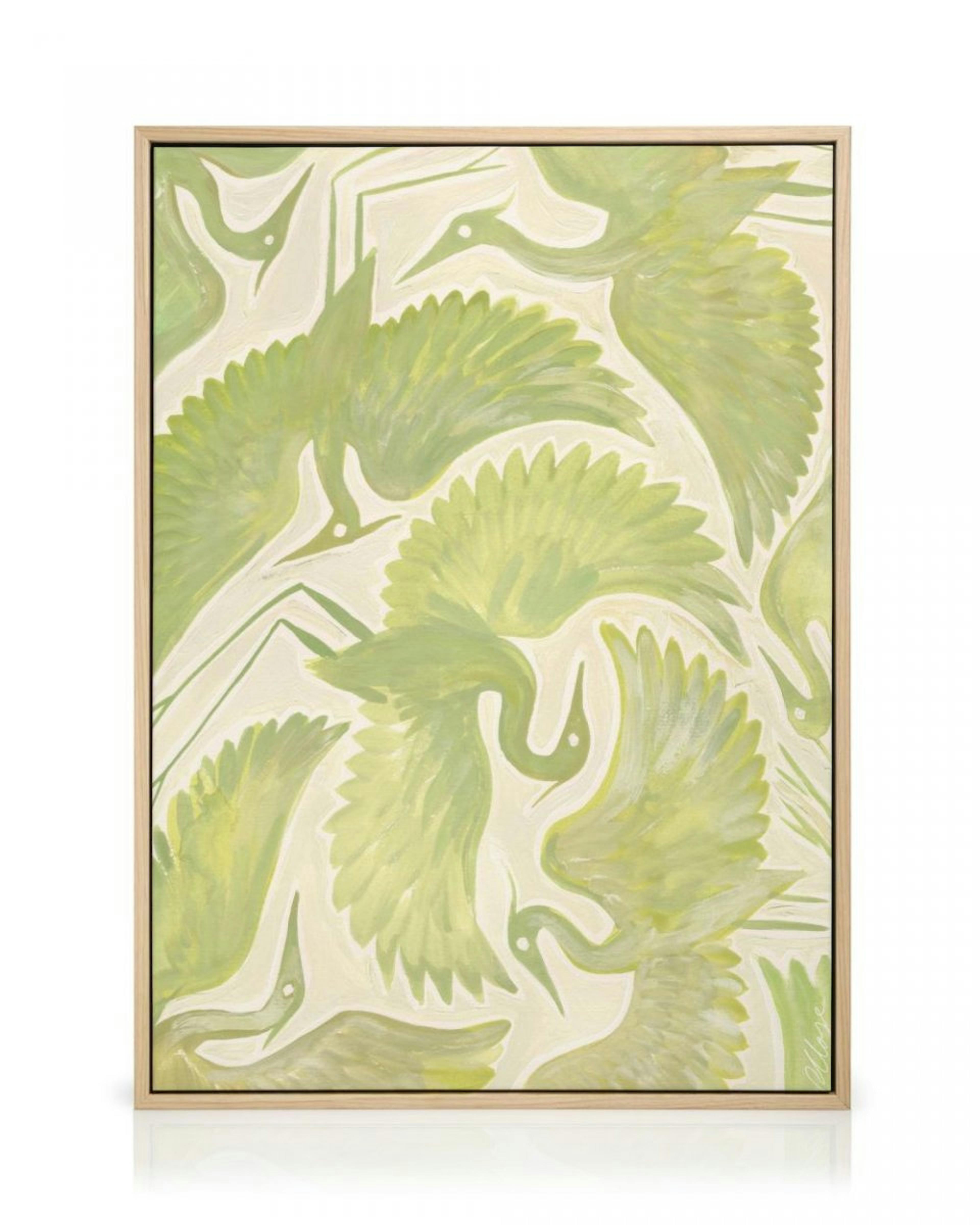 Rosanna Corfe - Green Herons Canvastavla