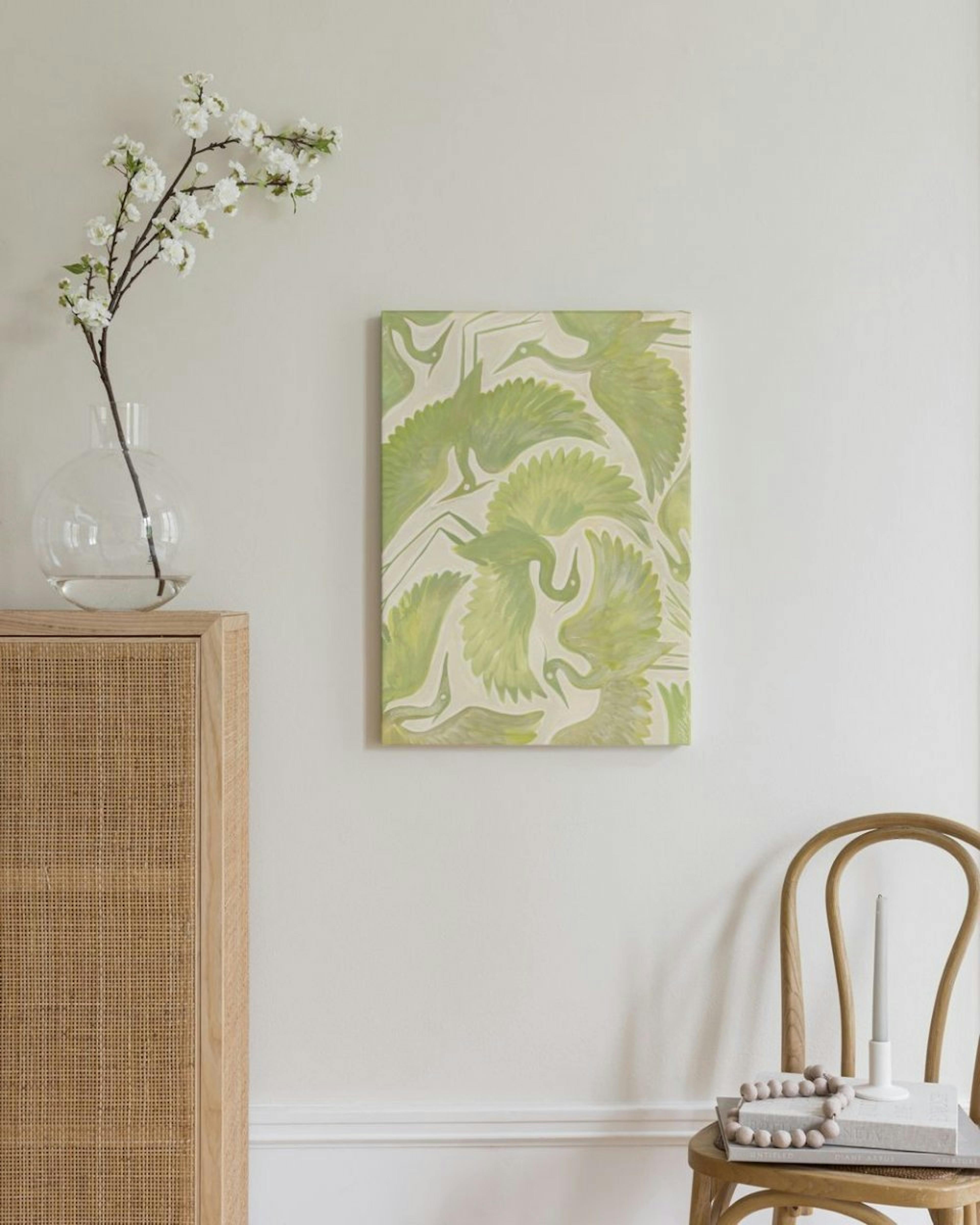 Rosanna Corfe - Green Herons Canvas