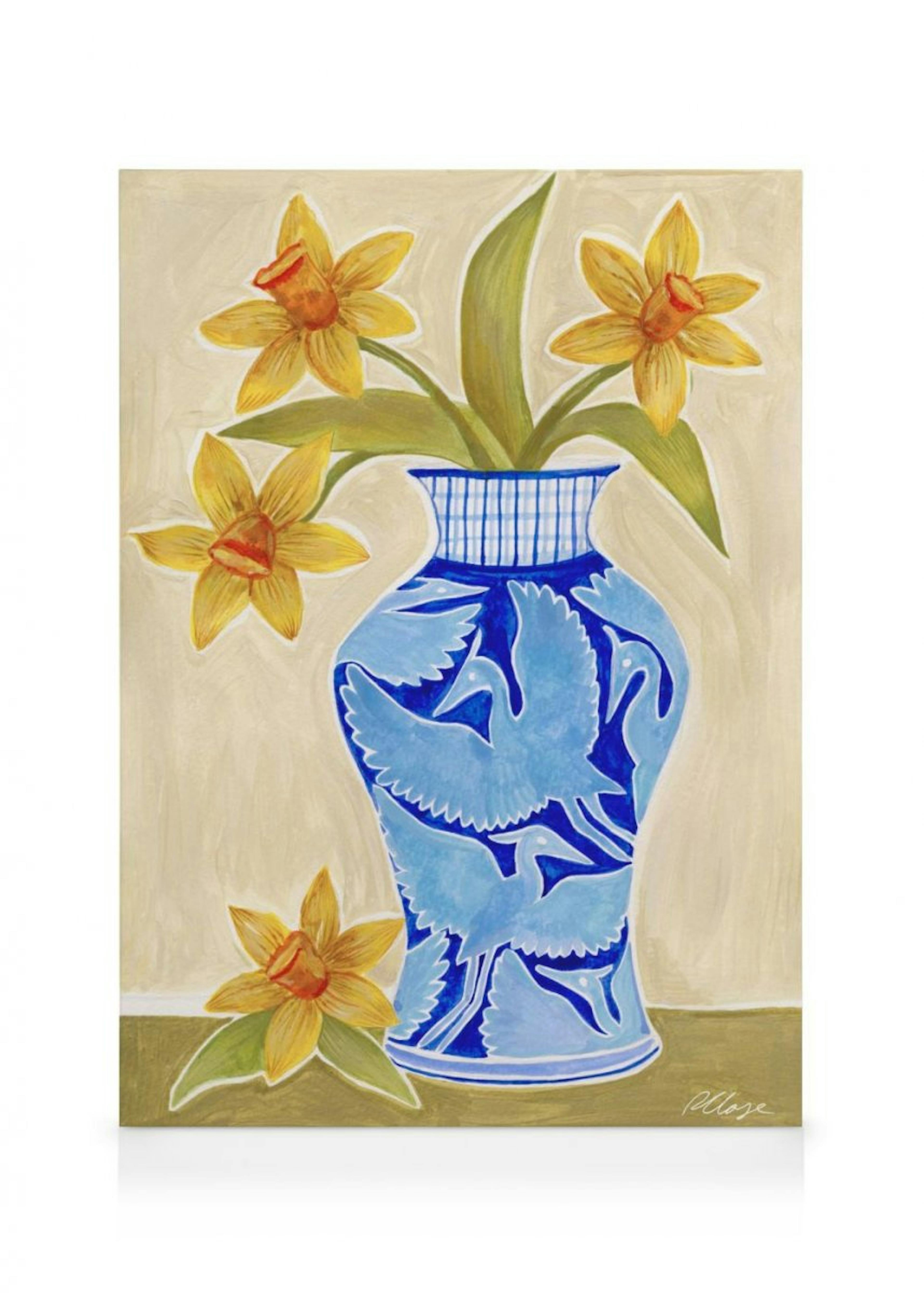 Rosanna Corfe - Daffodil Vase Stampa su Tela 0