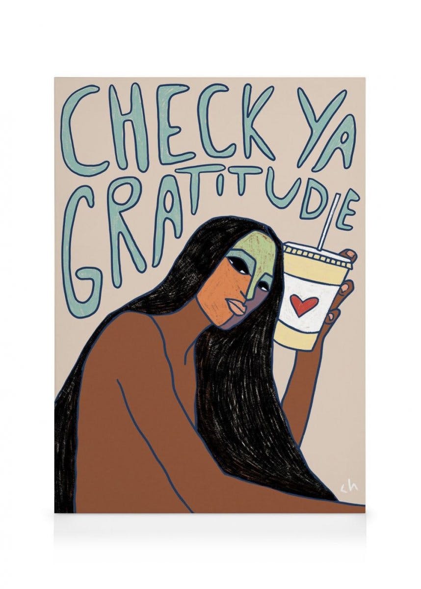 Canvas Prints Cortney Herron - Drink Up Canvas (30x40 cm - Oak Frame)
