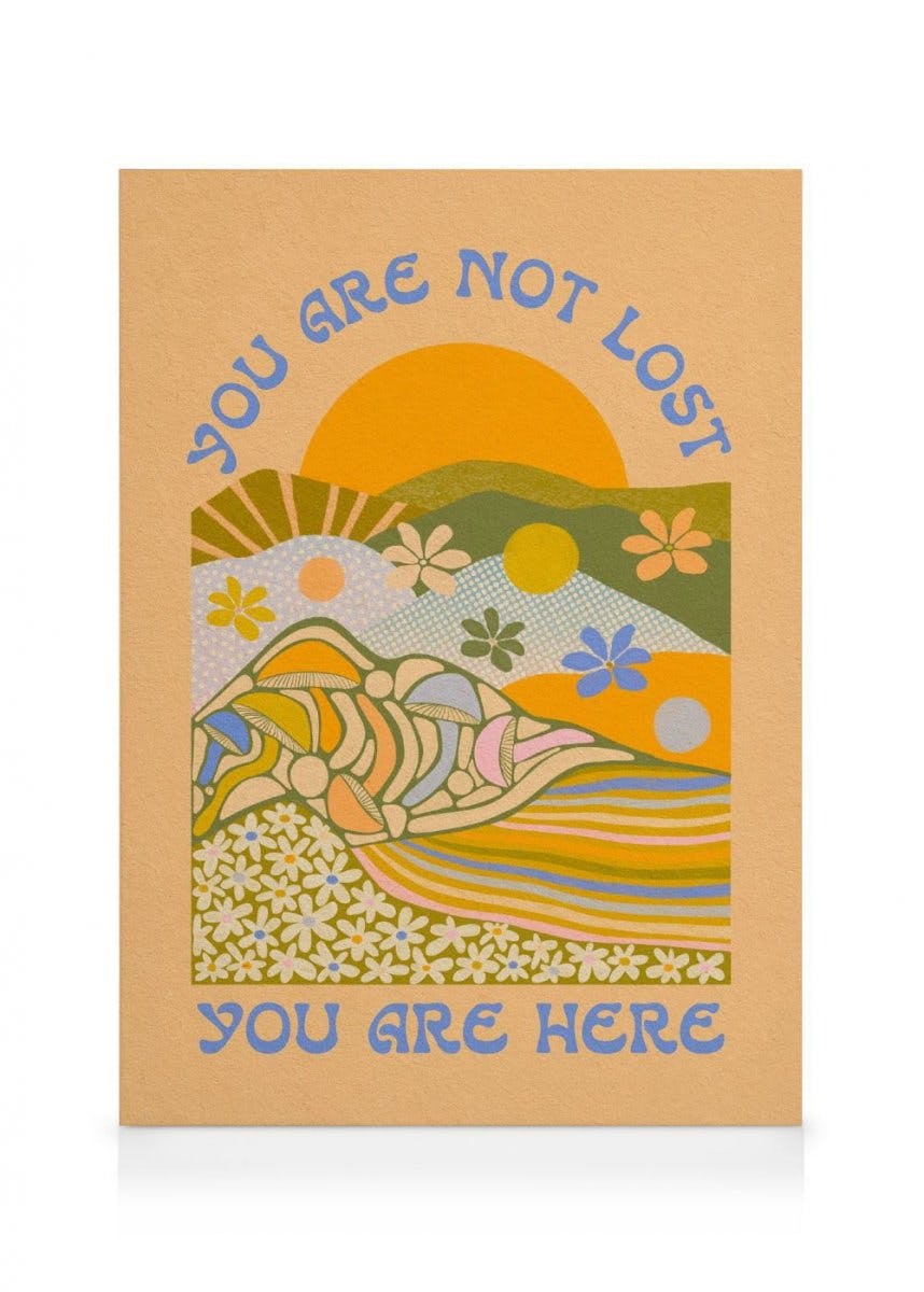 Canvas Schilderijen The SoulShine Co. - You Are Not Lost Canvas (50x70 cm)
