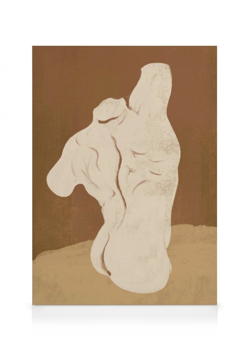 Marco Marella - Male Torso Obraz na plátne (70x100 cm - Dubový rám)