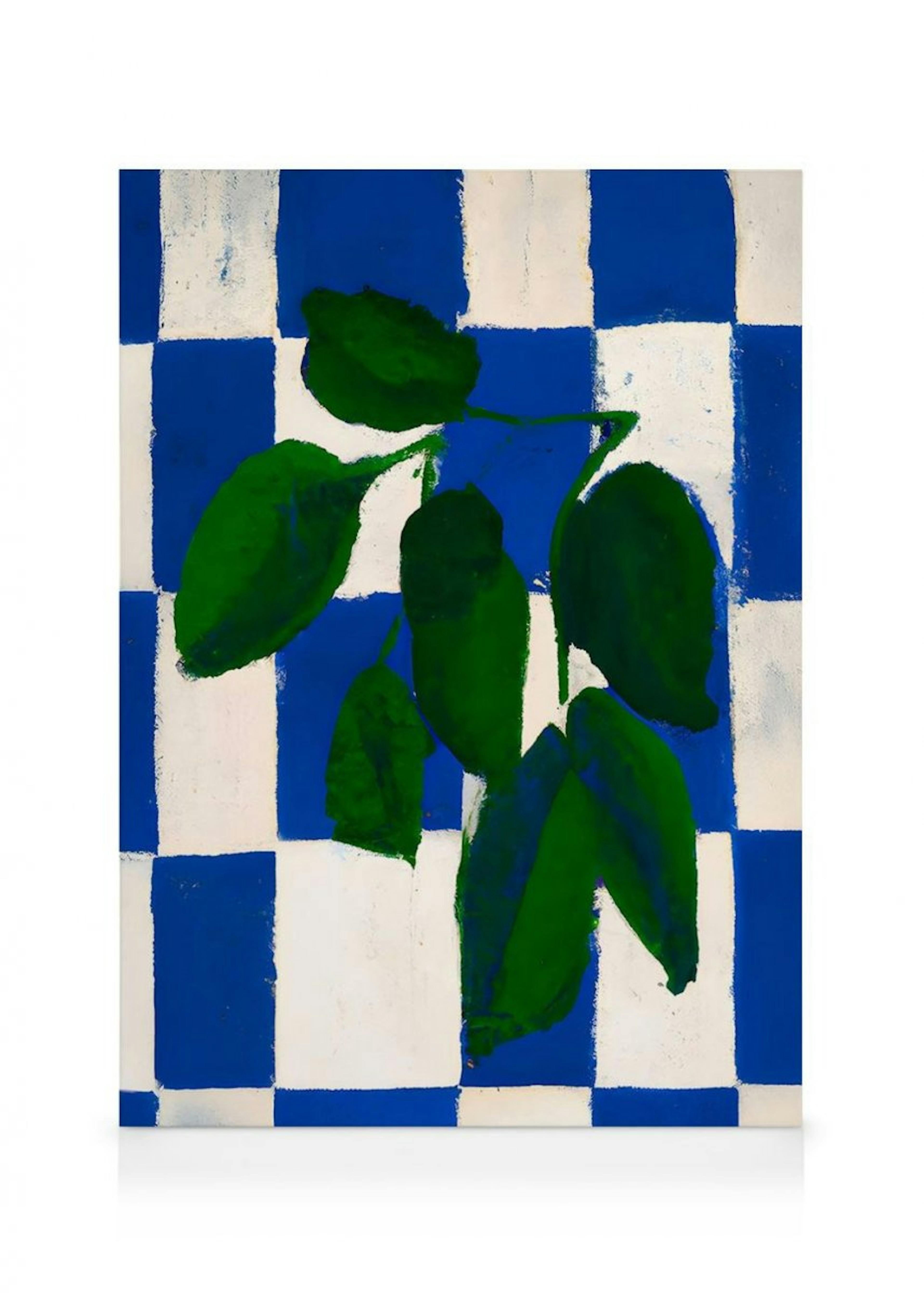 Merel Takken - Checkered Greenery Canvas print