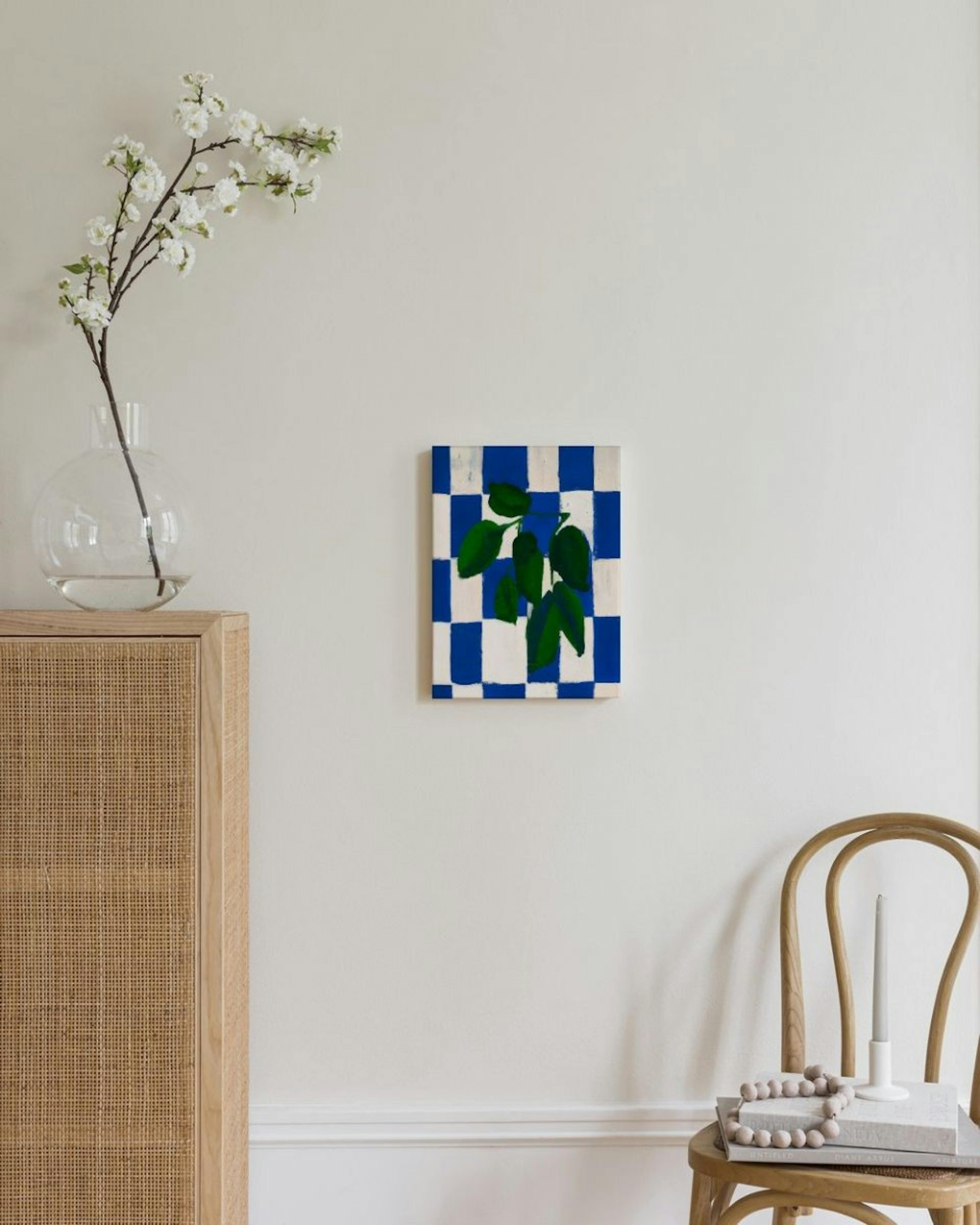 Merel Takken - Checkered Greenery Canvas print