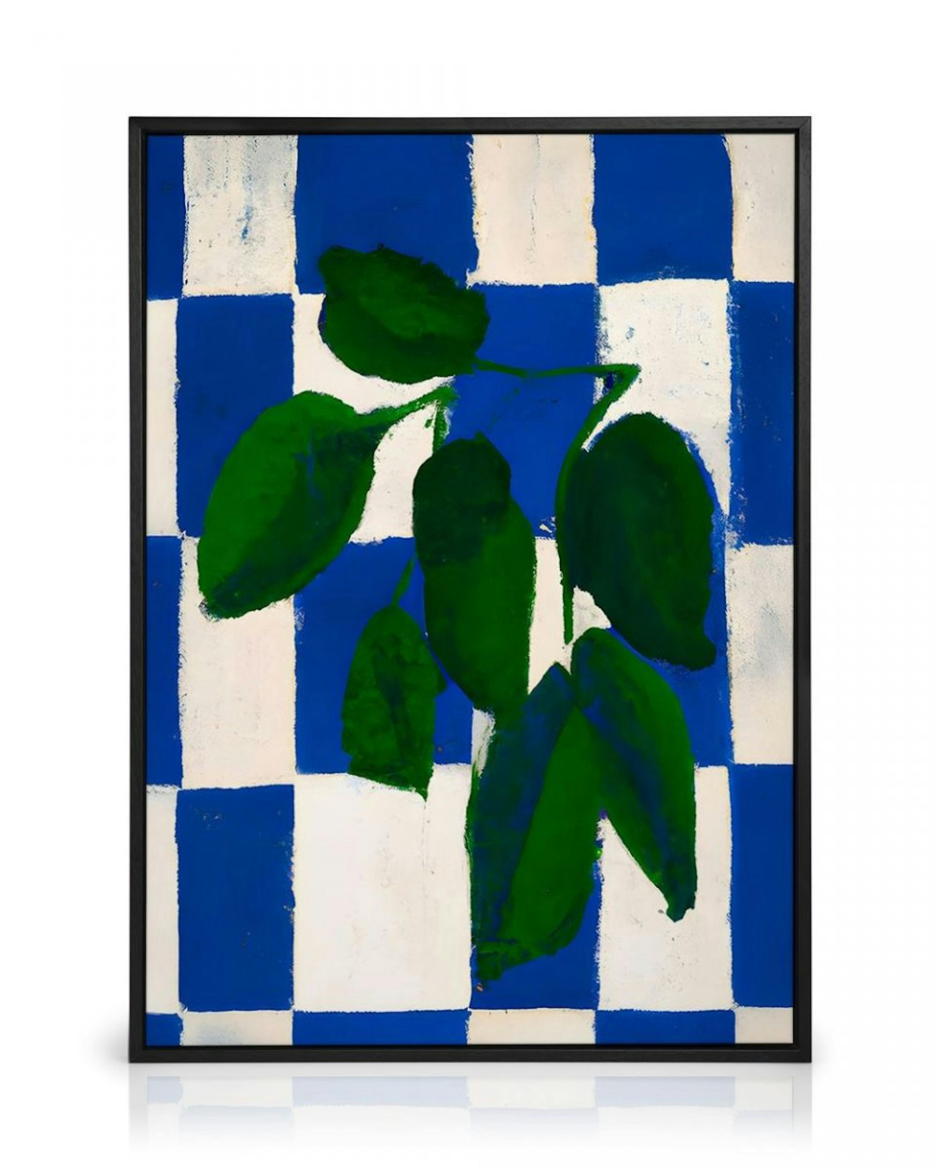 Merel Takken - Checkered Greenery Canvas print