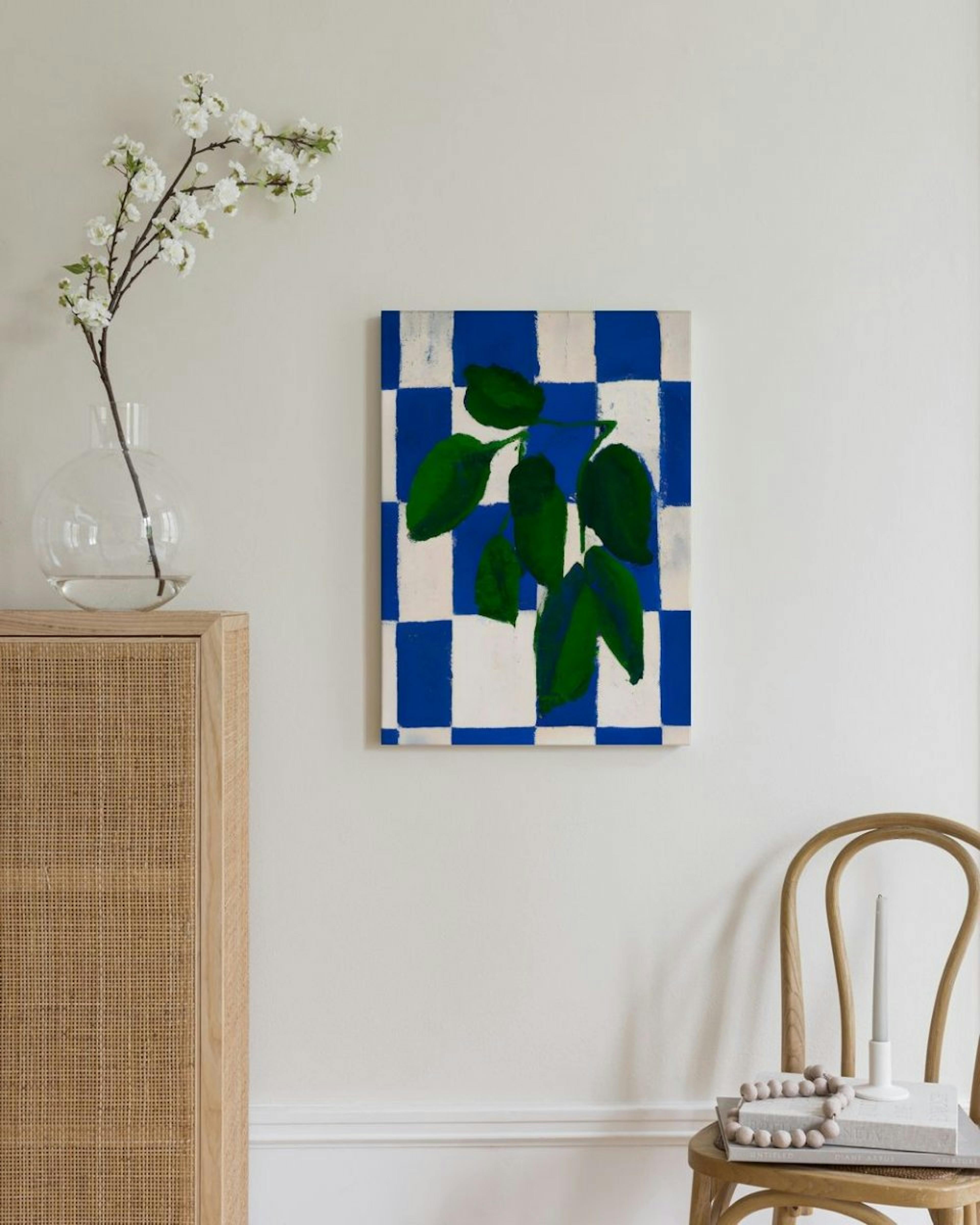 Merel Takken - Checkered Greenery Canvas print