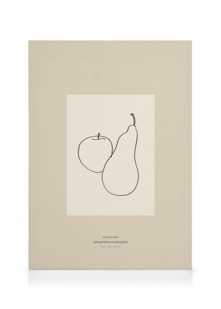 Canvas Prints Mie & Him - Fruit Canvas print (50x70 cm - Oak Frame)