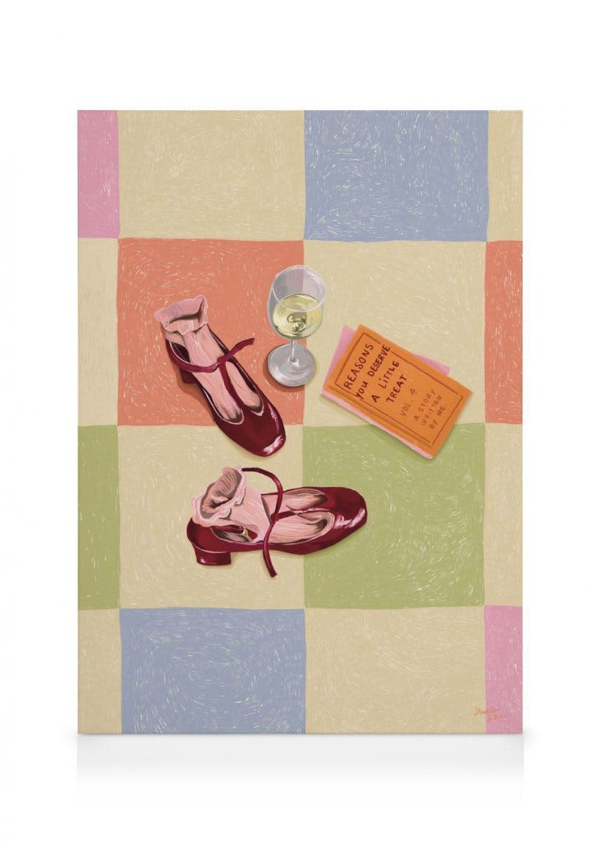 Canvas Prints Loïs Langenberg - You deserve a little treat Canvas print (50x70 cm - Oak Frame)