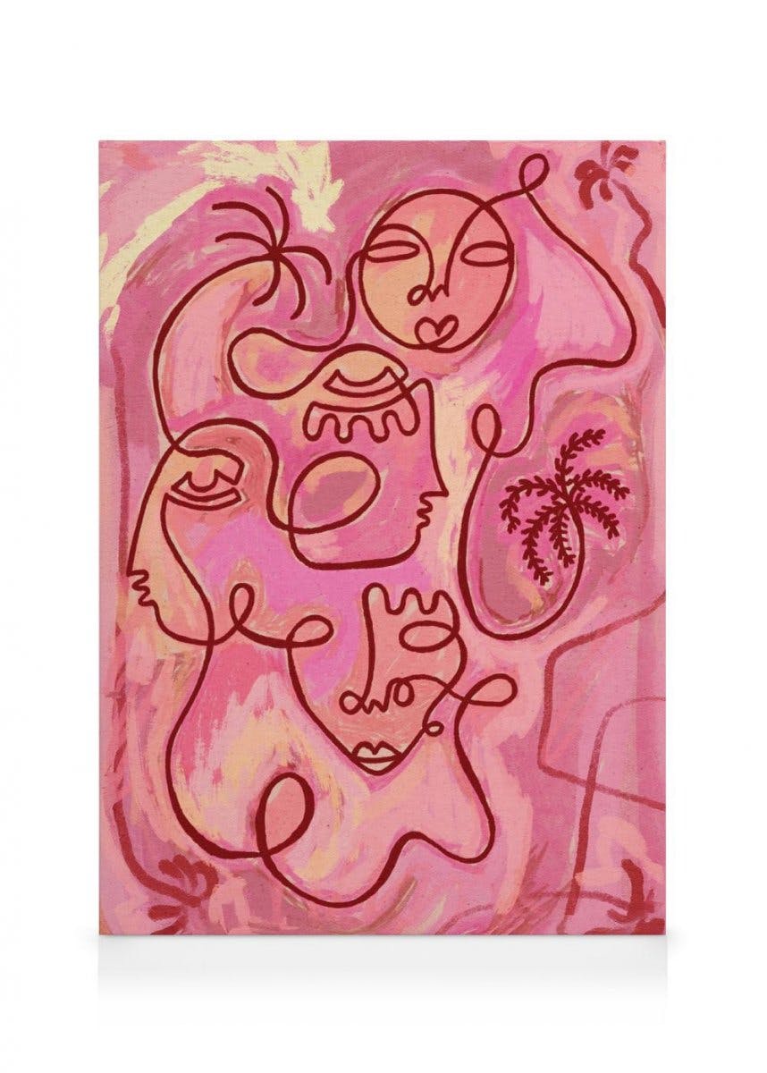Canvas Prints Shatha Al Dafai - Escape to Peace Canvas print (100x140 cm - Oak Frame)