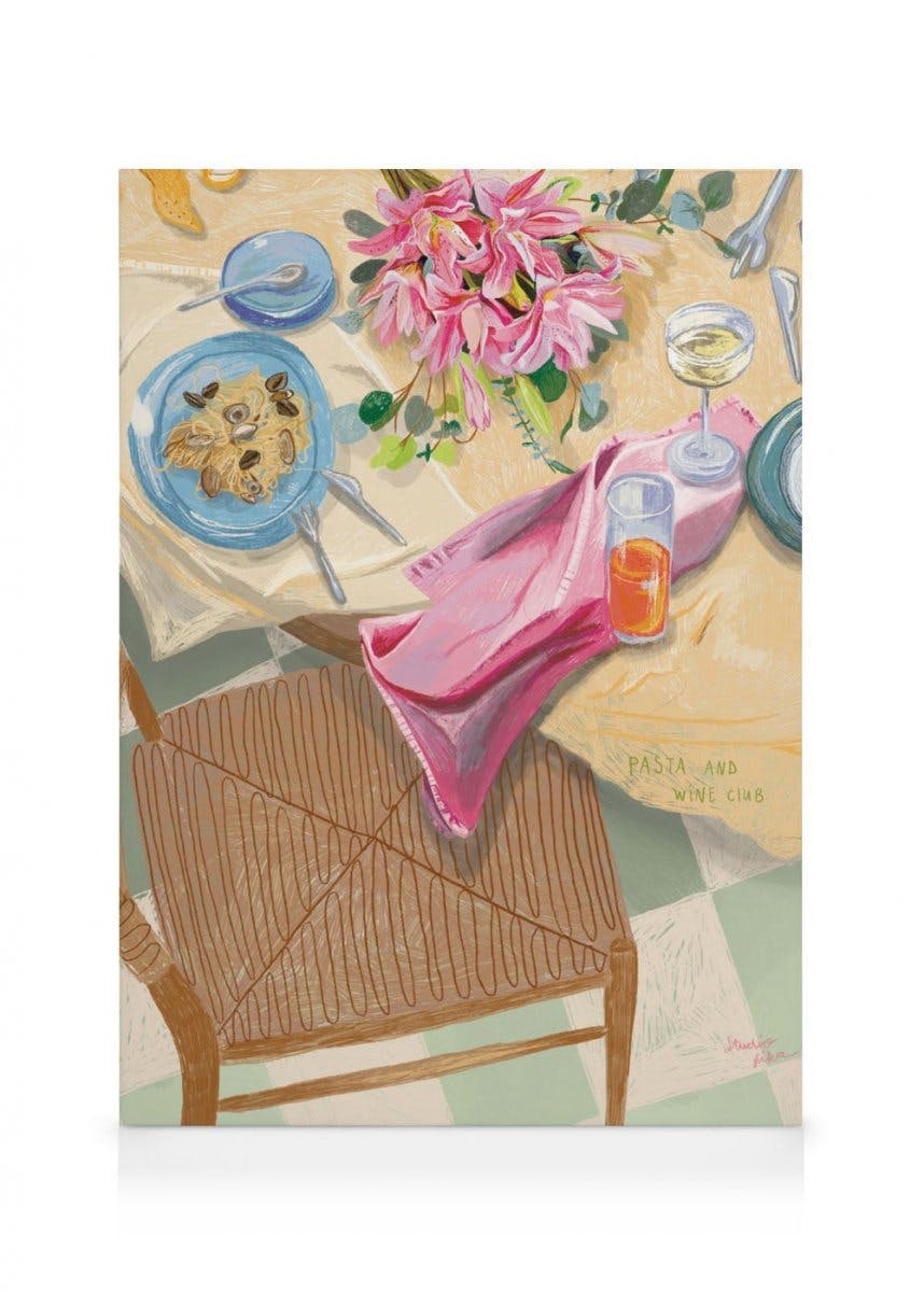 Canvas Prints Loïs Langenberg - Pasta and Wine Club Canvas print (30x40 cm)