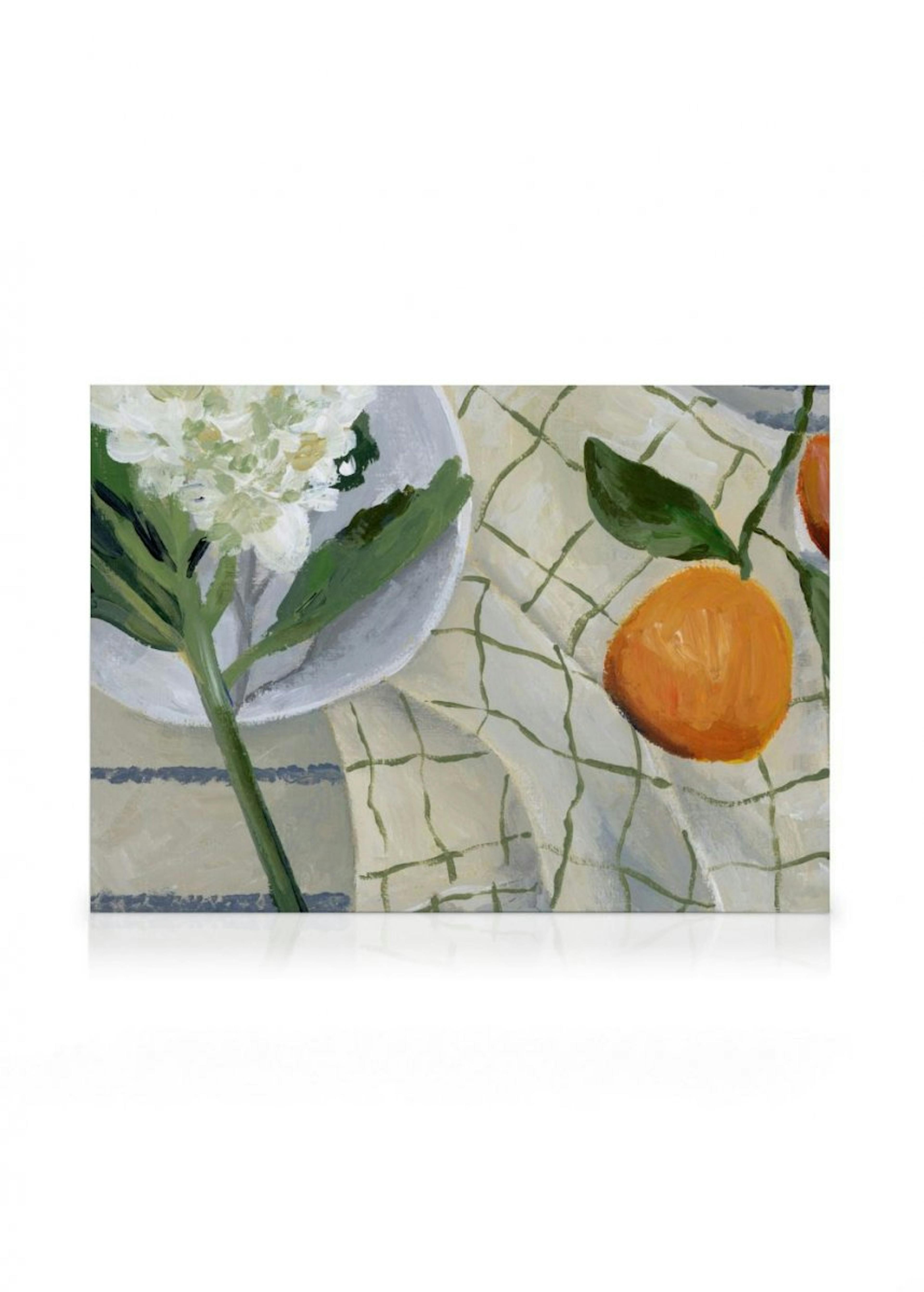 Lauren Bencivengo - Orange and Hydrangea Canvas print