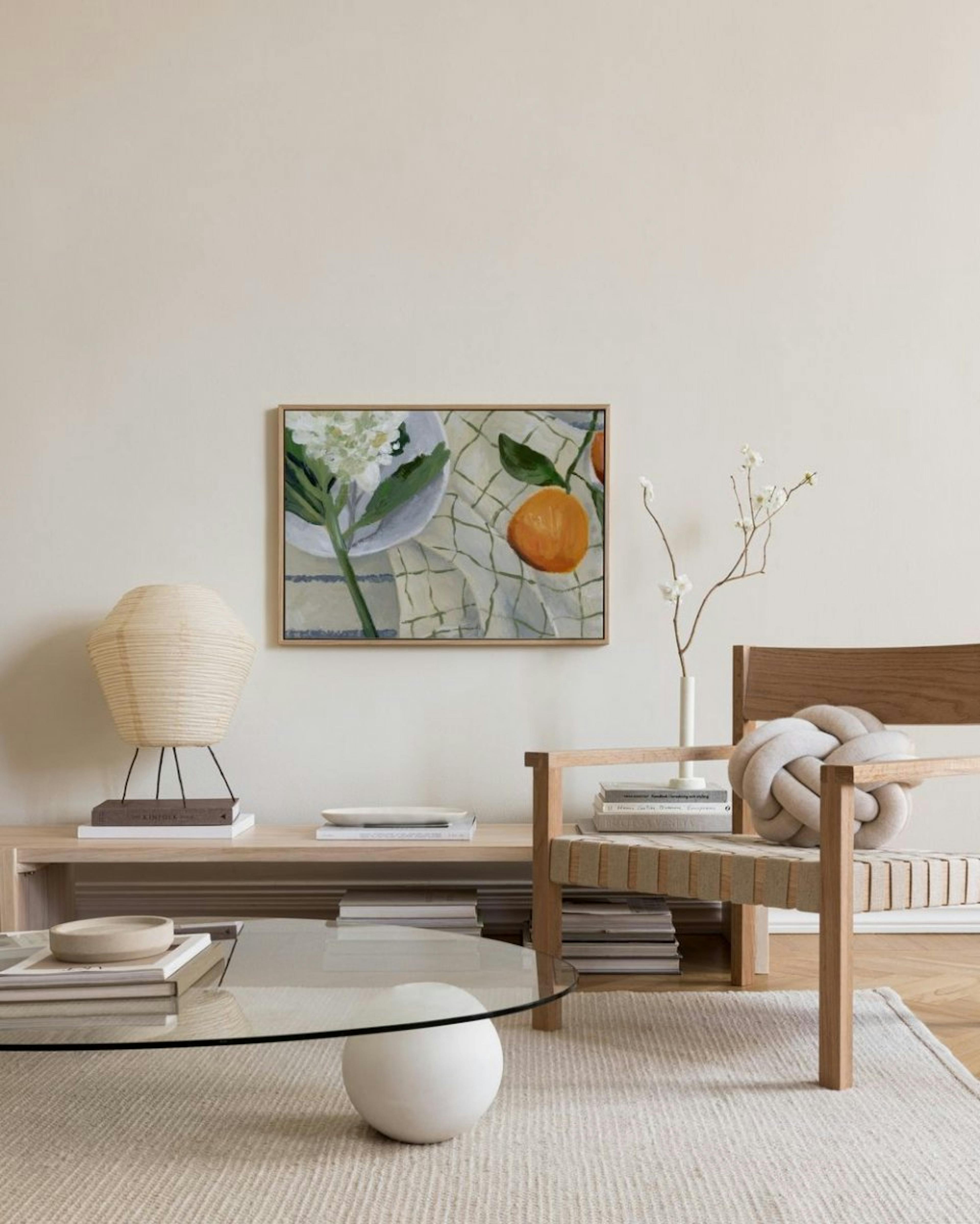 Lauren Bencivengo - Orange and Hydrangea Canvas print