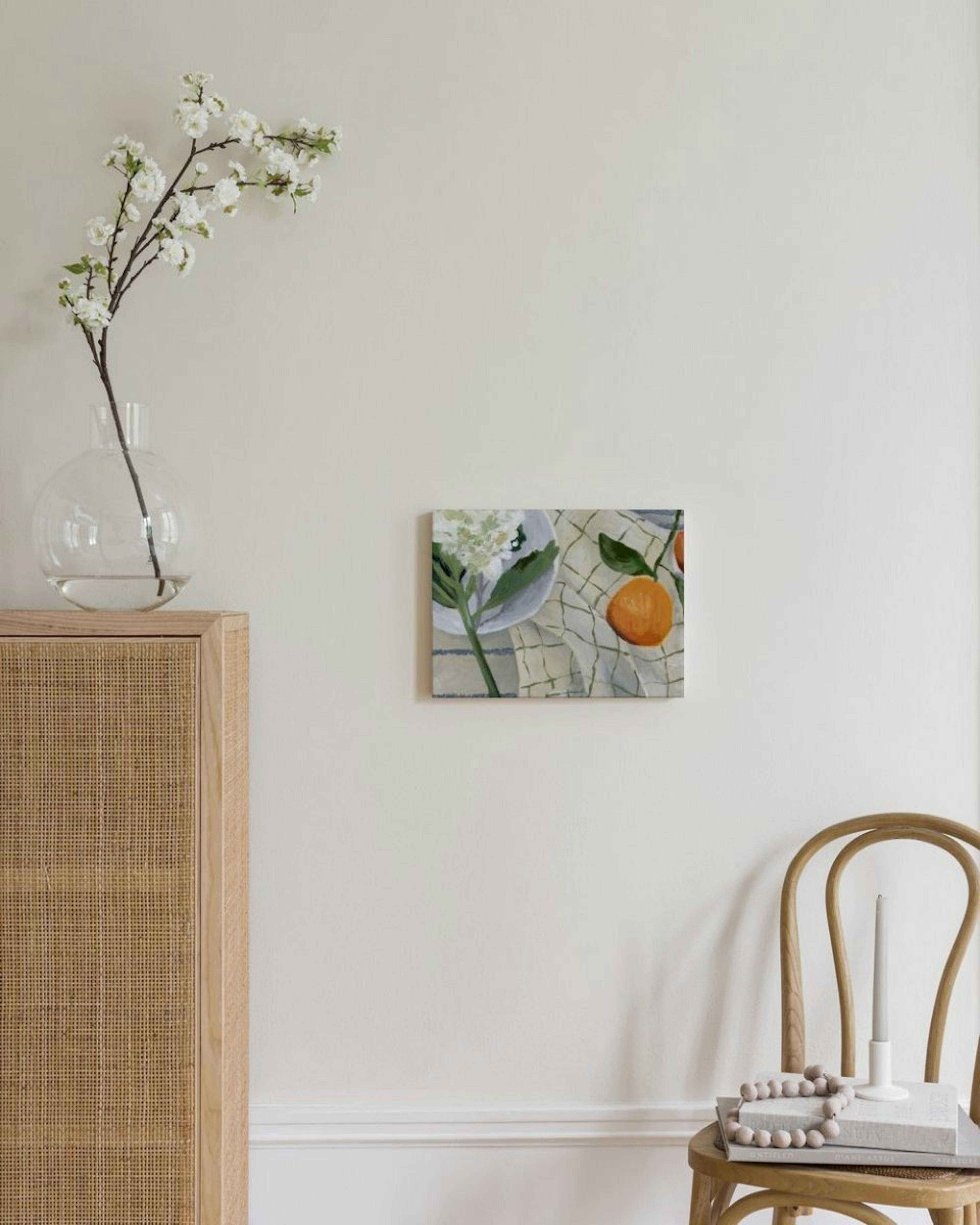 Lauren Bencivengo - Orange and Hydrangea Canvas print