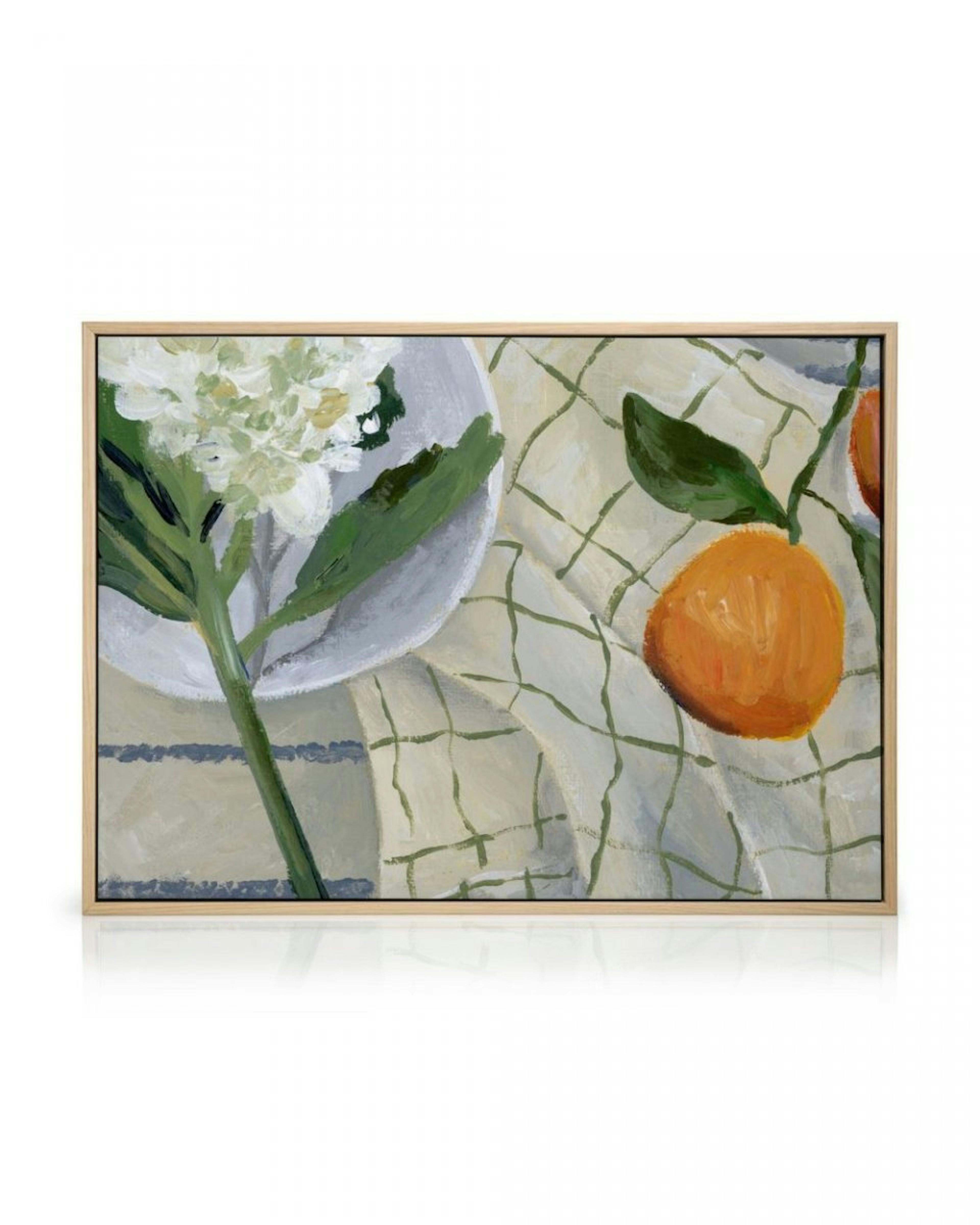 Lauren Bencivengo - Orange and Hydrangea Canvas print